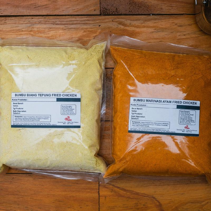 [Paket Hemat 1 kg]Bumbu Biang dan Bumbu marinasi ayam premix tepung inti bumbu rendam ayam krispi Jamur Penyedap 4