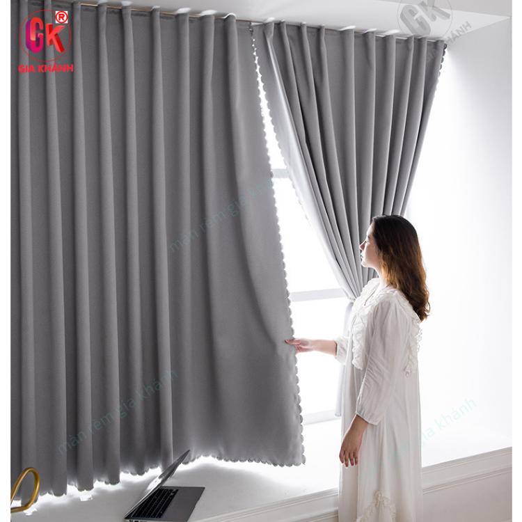 Rèm Cửa Dán Tường- Không cần khoan tường, màn cửa sổ chống nắng may sẵn treo phòng ngủ, giường tầng, dán bếp