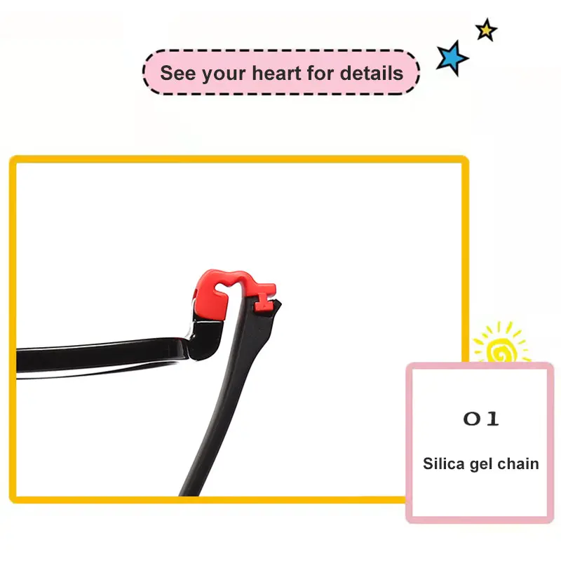 Kính chống ánh sáng xanh, khung silicon cho trẻ em, kính chống bức xạ, thích hợp cho trẻ em từ 4-12 tuổi, khung kính cận thị linh hoạt, hỗ trợ thay thế ống kính quang học, kính mắt 3
