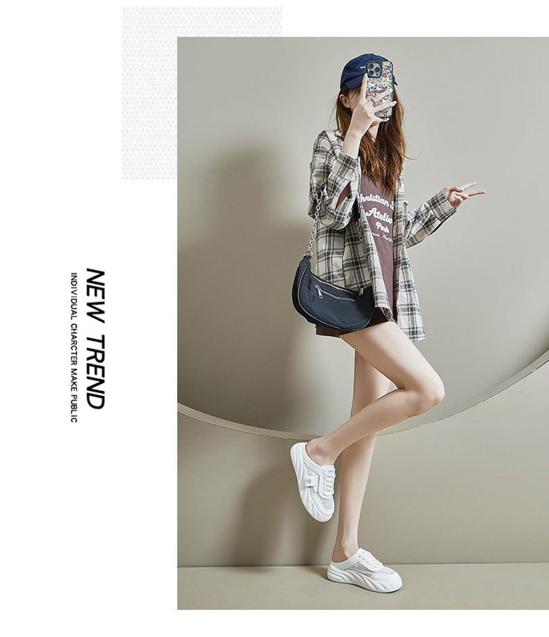 Product Introduction of The new season half support small white shoes women's net surface breathable student board shoes casual shoes increase ins tide 24
