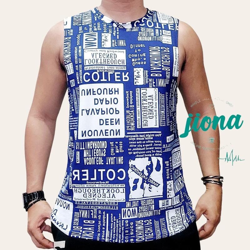 Product Introduction of Men'S Sleeveless T-Shirt Vest Magazine Print Edition, Fashionable, Loose, Daily Street Vest Top 8