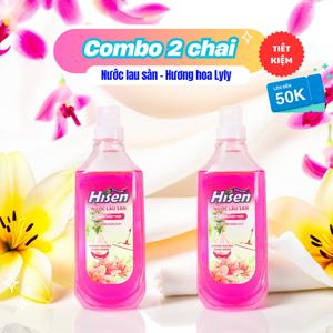 [Combo 2 chai] Nước lau sàn HISEN Hương hoa Ly - 2 x 1000ml - Kháng khuẩn hiệu quả cho sàn nhà - Cho sàn nhà luôn sáng b Làm Sạch