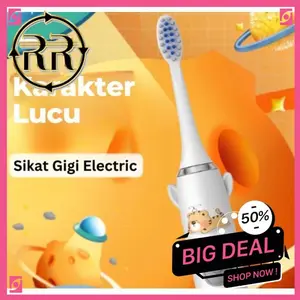 Miftah Allshop Sikat Gigi Anak Elektrik Anak Kids Electric Toothbrush / Sikat Gigi ELEKTRIK Anak / Electric Tooth Brush / Sikat Gigi Anak KARAKTER LUCU USB