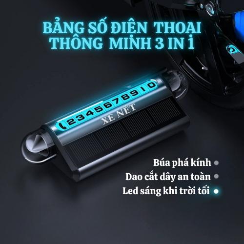 Bảng Số Điện Thoại LED Kiêm Búa Phá Kính Thông Minh 3 in 1 là một sản phẩm tiện ích dành cho xe hơi 2
