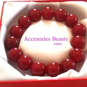 Gelang Giok Merah Natural Import