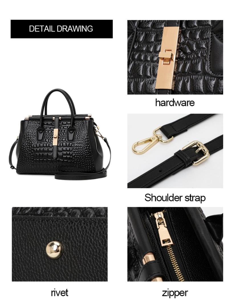 Product Introduction of Women's Fashionable Handbag with Adjustable Strap, Casual Versatile Zipper Shoulder Bag for Daily Used, Trendy High-quality Daily Commuting Bag, Girl Fashionable Shopping Purse 2