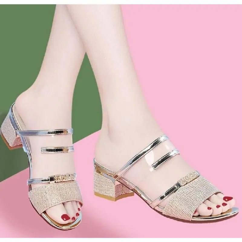 cao gót kim sa 3p đính hạt Nữ DéP Shoes GiàY Nữ DéP Shoes 2