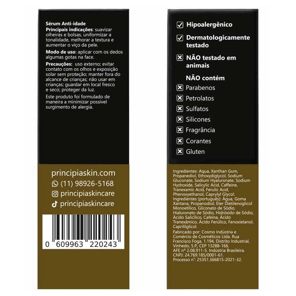 Imagem 5 de Sérum Facial Mix-02 (5% Cafeína + 3% Tranexâmico + Ferúlico) - Anti Olheiras e Manchas com 30ml1 Solução Clareadora
