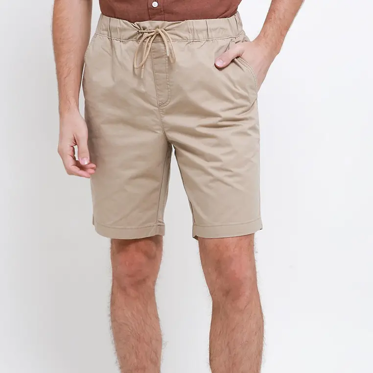 Giordano Drawstring Short Unisex Cream, Yellow and Black Color Celana  Shorts  Pria  Katun 0