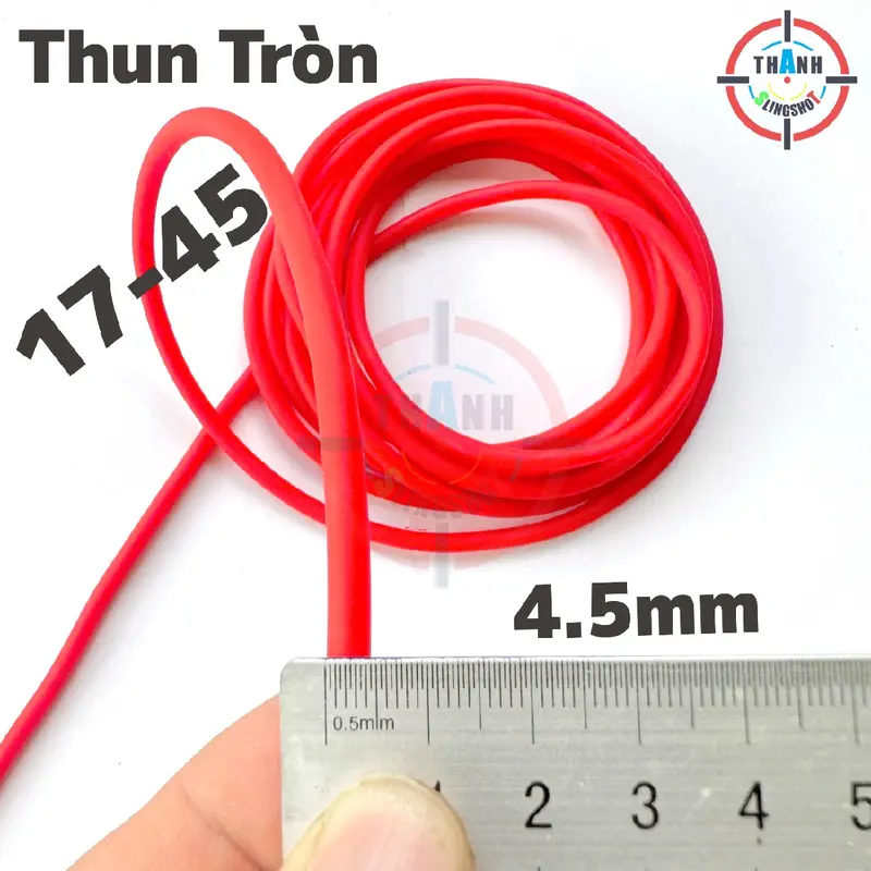 1m Dây thun tròn ống 1745 tập luyện thể thao màu đỏ 0