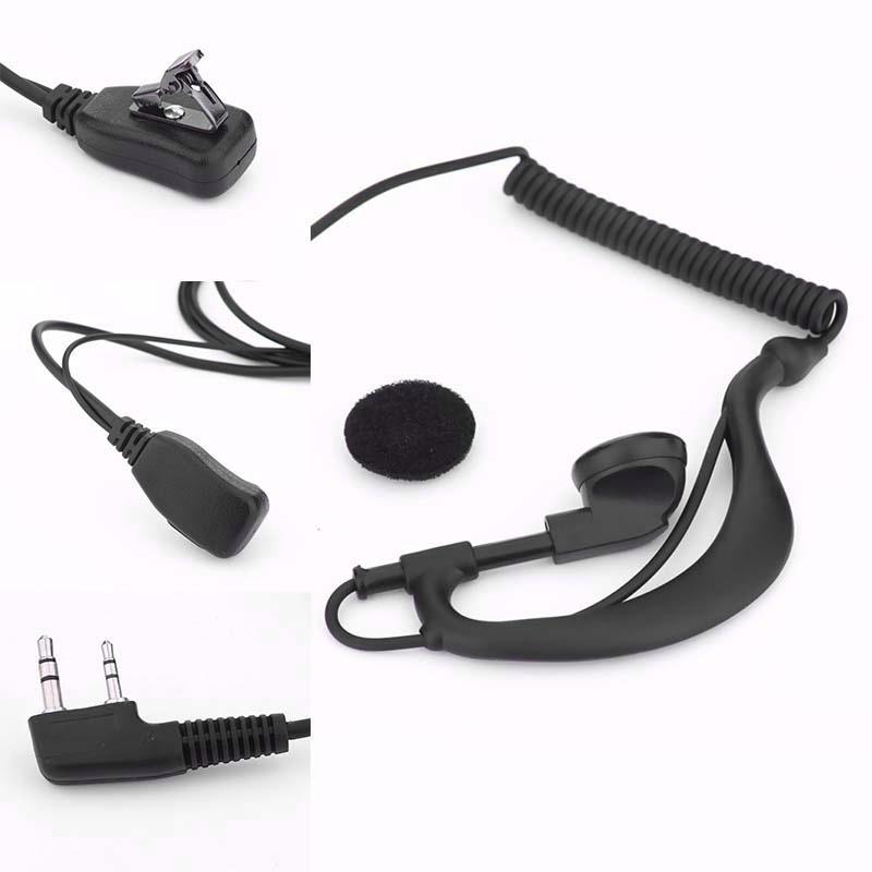 Safety Earphone Headset PTT Microphone For Kenwood Baofeng Walkie Talkie 2