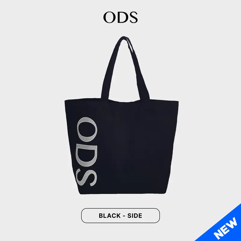 ODS Canvas Tote Bag Side Logo Black 0
