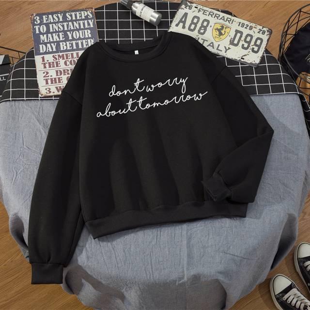 Product Introduction of Baju Hangat Suiter Suwiter Sewiter Sweater Sweeter Sweter Switer Luaran Outer Tebal Hitam Putih Pink Ungu Coksu Crewneck Bahan Babbyterry Lengan Panjang Ukuran XL Jumbo Remaja Dewasa Wanita Cewe Cewek Perempuan Korean Style Terbaru Kekinian Murah Bisa COD 0