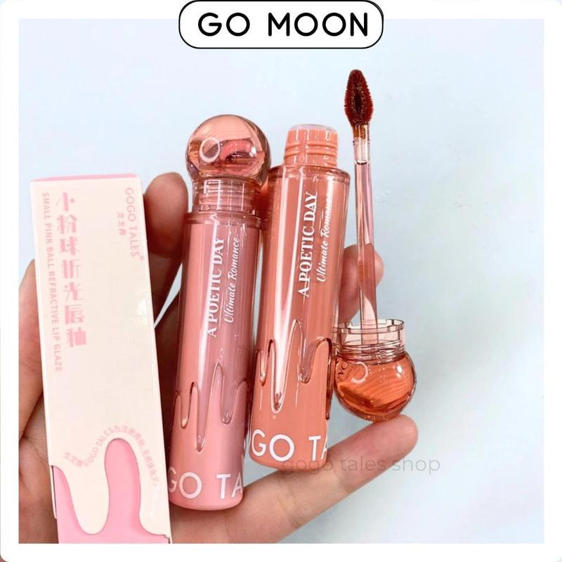 Son tint bóng kẹo mút GOGO TALES GT592 Son Watertint Lâu Trôi Cho Đôi Môi Căng Mọng Ẩm Mịn lên màu trong suốt 3.5 gam Cosmetic Nữ Son Môi Trang Điểm Son Kem Women Mỹ Phẩm