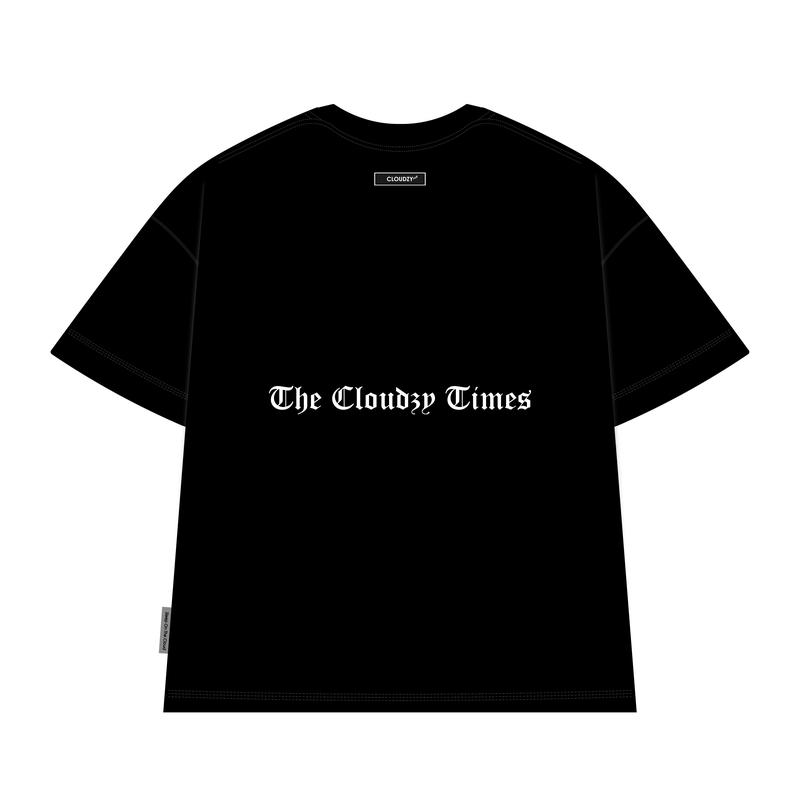 Product Introduction of Áo thun boxy nam local brand Cloudzy unisex phông tay lỡ nữ cotton phối màu form rộng boxy cổ tròn đen oversize THANKFUL240GMS Sản phẩm 12
