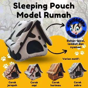 Sleeping Pouch Sugar Glider Model Rumah Atap/Tempat Tidur Sugar Glider