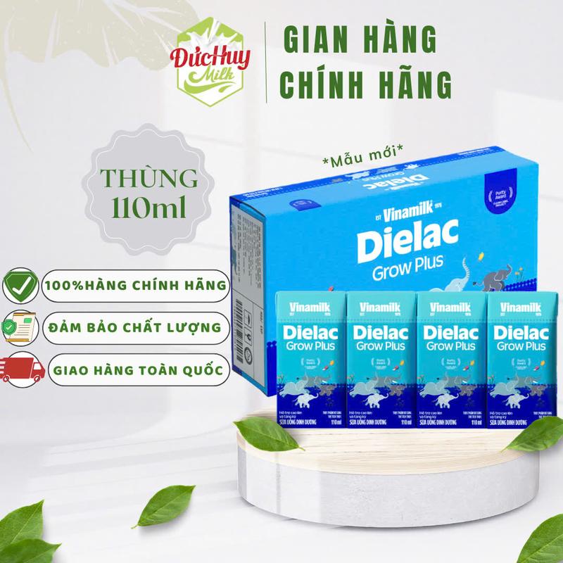[Vinamilk] Sữa Bột Pha Sẵn Dielac Growplus phát triển não bộ 110 & 180 Cho Bé 0