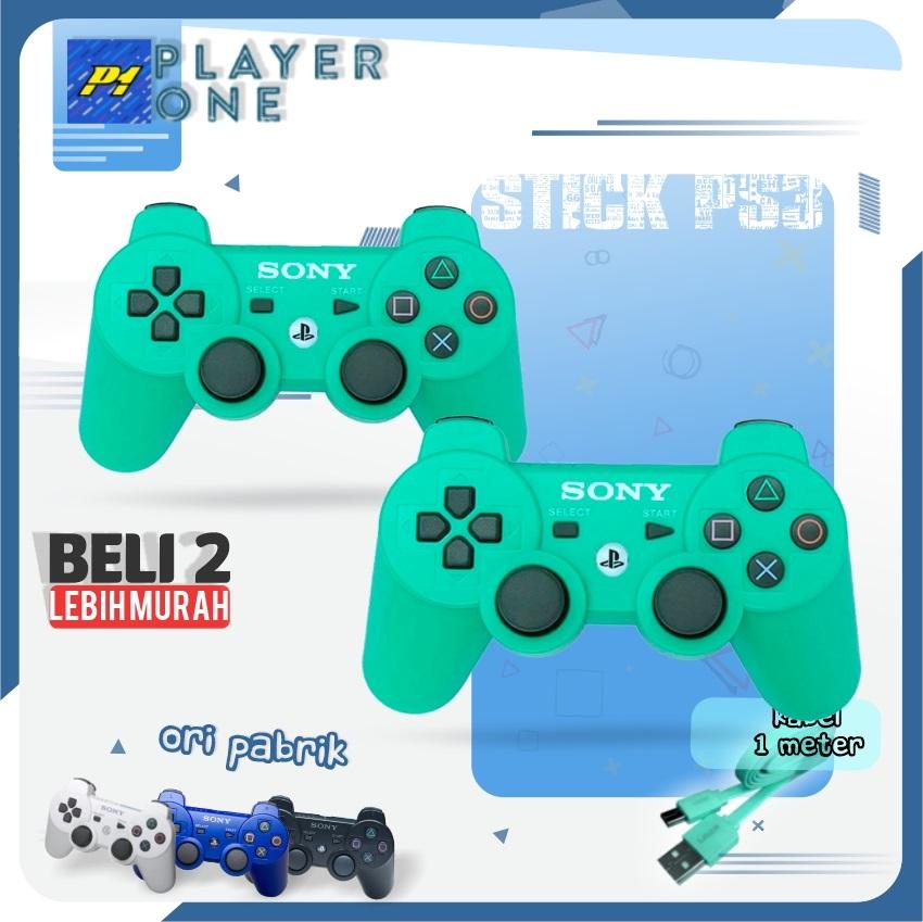 { 2Pcs Hemat } - Stik Stick Playstation 3  PS3 Wireless SONY OP  Getar Joystik