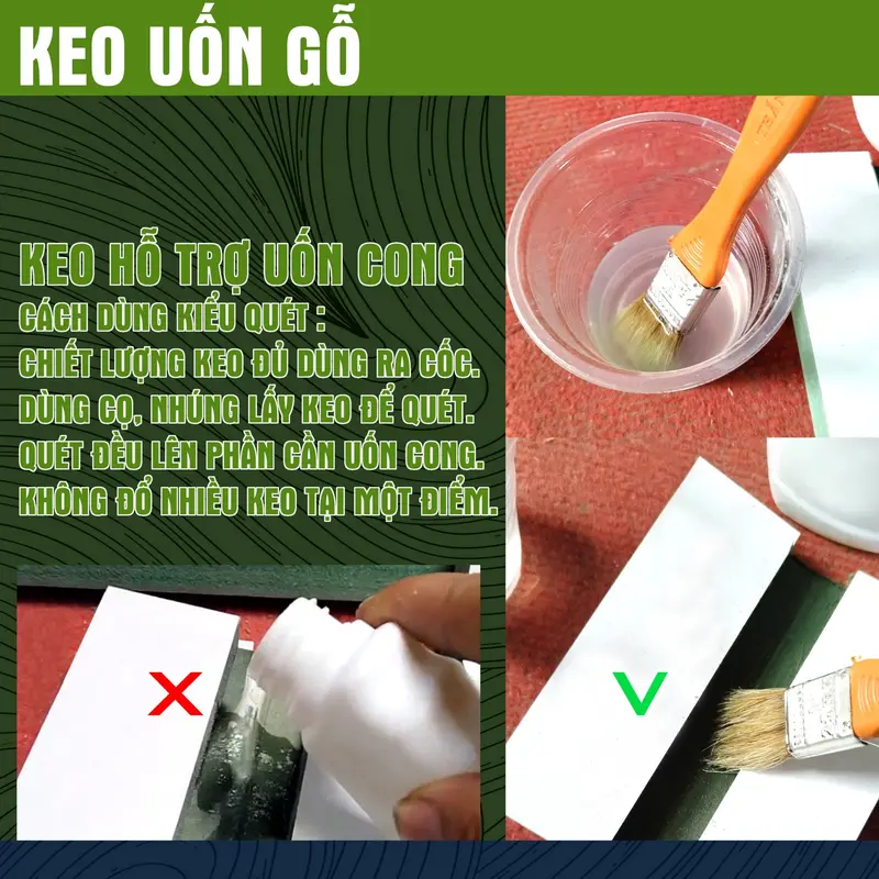 Keo hỗ trợ uốn cong, chất làm mềm gỗ 330ml tiện dụng 3