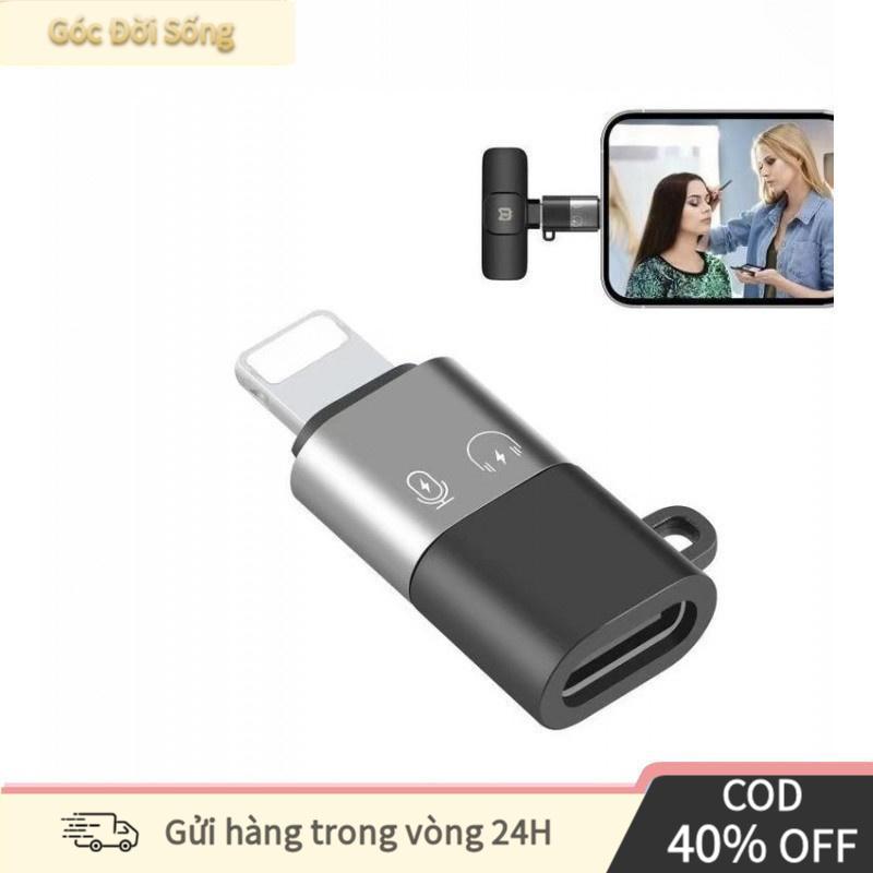 【COD】Đầu chuyển đổi 2 chiều Ligh tning sang Type C và ngược lại, hỗ trợ mic…