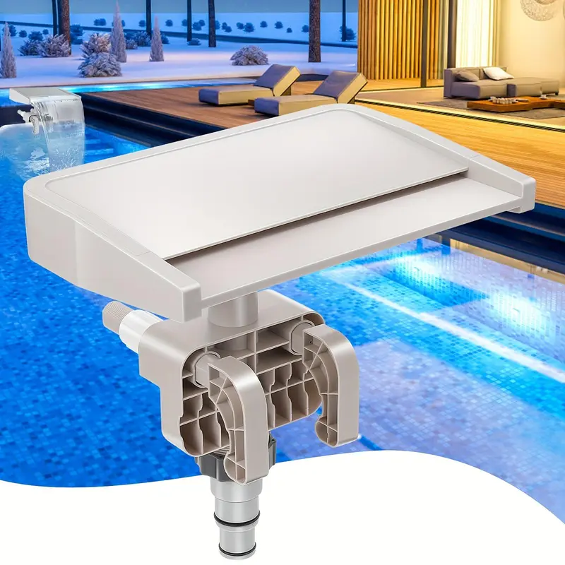 Pool Fountain Waterfall, LED Light Pool Fountain with Remote Control, Adjustable Width Fits Various Frames, Swimming Pool Frame Attachment Clamp Accessory 6