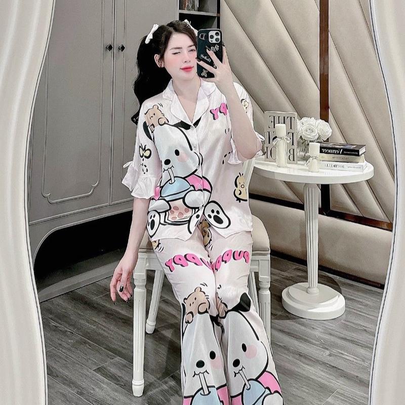 Bizama tay xòe chất liệu lụa xước ánh kim. Hàng may kỉ lưỡng mặc mát 1