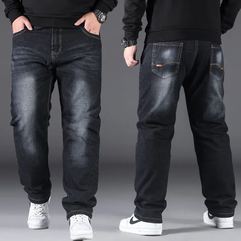 Quần Jean Cỡ Lớn Cho Nam, Quần Denim Co Giãn Cạp Cao Ngoại Cỡ, Quần Thường Ngày Dáng Rộng, Mới, Fat Guy, Mùa Xuân Và Mùa Hè Pants