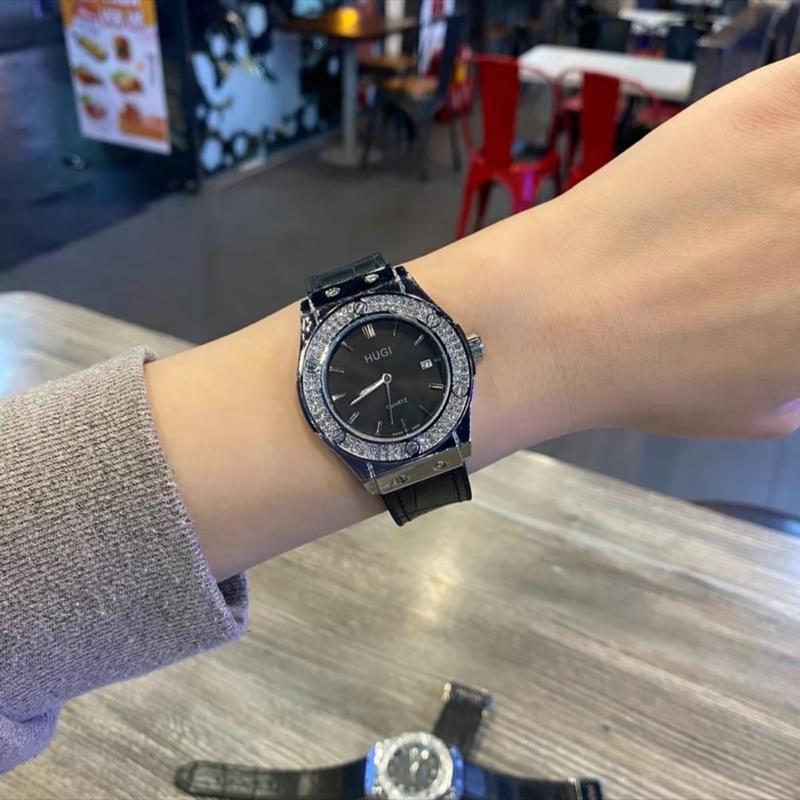 Đồng Hồ HuGi 603 Dây Da Classic Fusion, Khoá Thông Minh Dấu Dây Đeo Tay Watch 4
