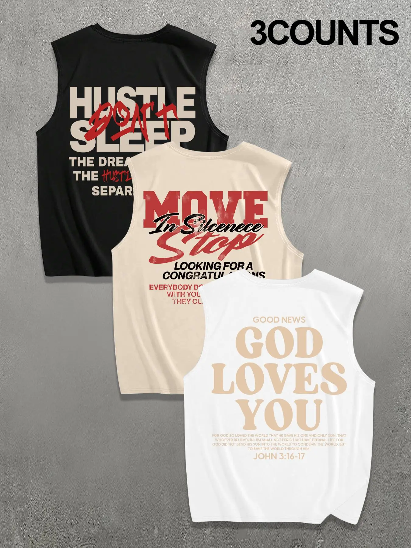 Men's Letter & Graphic Print Sleeveless Tank Top, Regular Fit Casual Crew Neck Top for Spring & Fall, Men's Top for Daily Wear