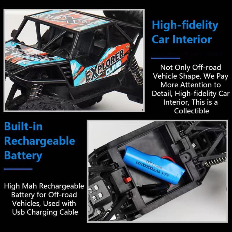2.4GHZ Remote Control Climbing Car Crawler Monster Truck Model 4x4 Off-road Toy New Year Gift Gift 7