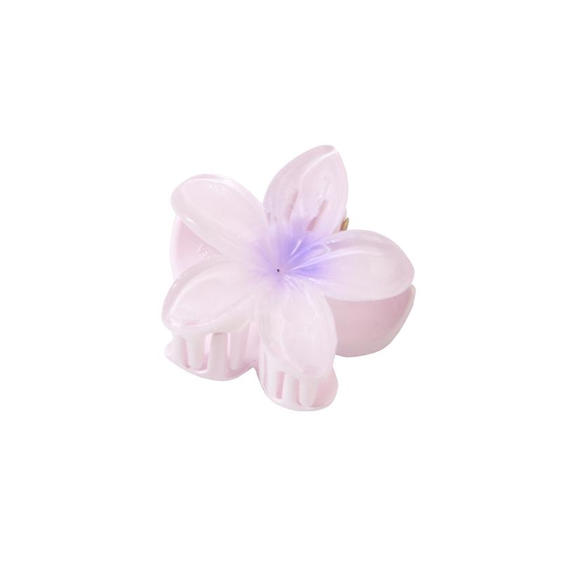 Product Introduction of Klip Rambut, Saiz Kecil (4cm), Warna Kecerunan, Rekaan Bunga Plumeria, Diperbuat daripada Bahan Akrilik, Tidak licin, Sesuai untuk Ekor Kuda dan Ponytail, Jepit Rambut untuk Wanita 13