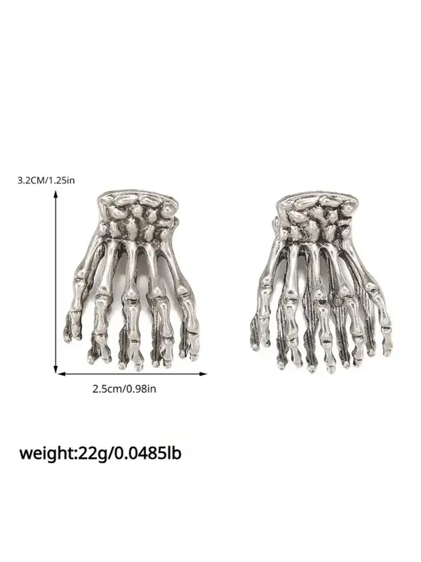 Fashionable Skeleton Hand Design Hair Claw Clip (1 Pair), Gifts for Her, Casual and Versatile Hair Accessories for Women & Girls, Trendy Accessories for Party and Daily Life Halloween 1