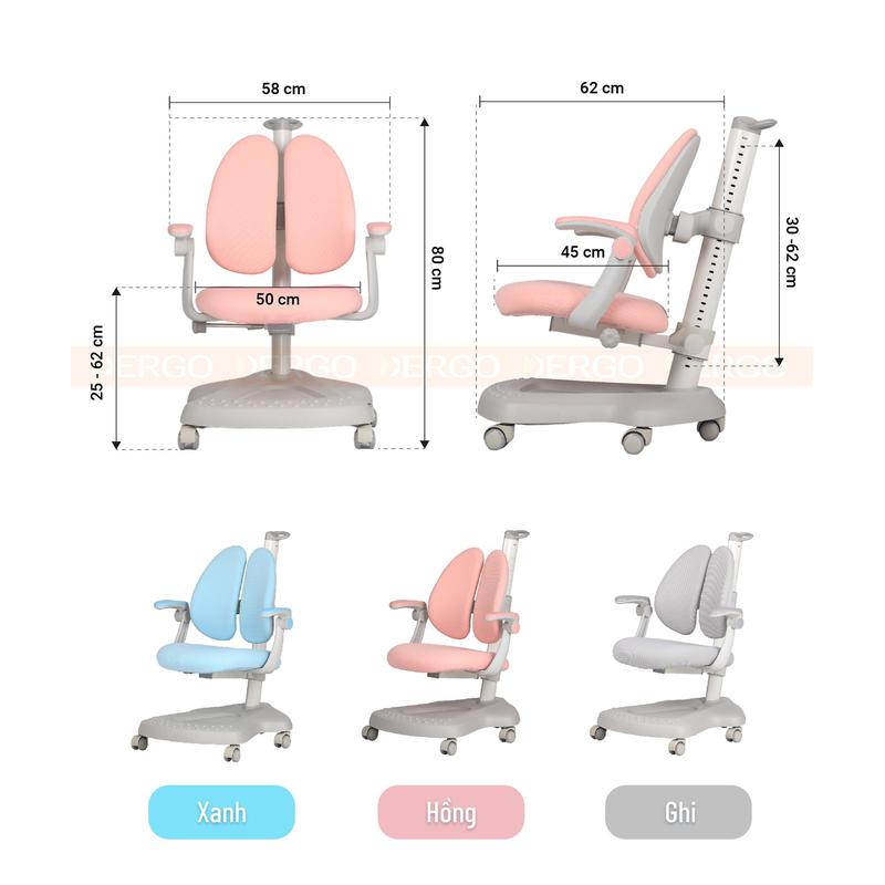 Product Introduction of [DERGO HCM] Ghế Chống Gù DERGO LEO C5D Ghế Ngồi Học Cho Bé Chuẩn Tư Thế 4