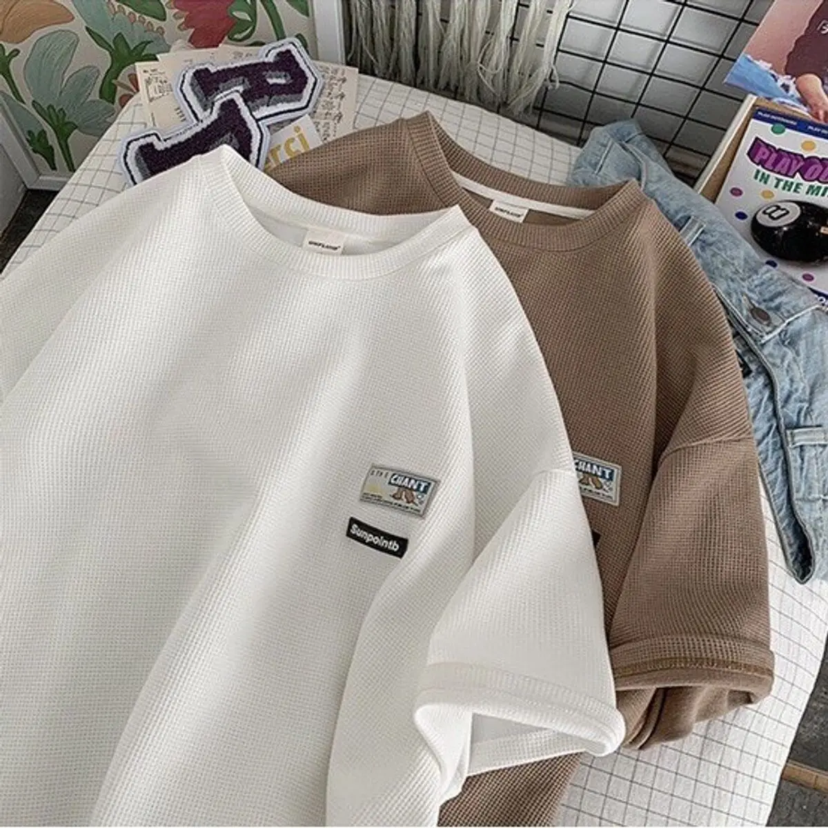 [RẺ VÔ ĐỊCH] Áo Thun Tổ Ong Logo Chant Unisex [FREESHIP] Phông form rộng tay lỡ kiểu dáng 3158 đường phố vintage