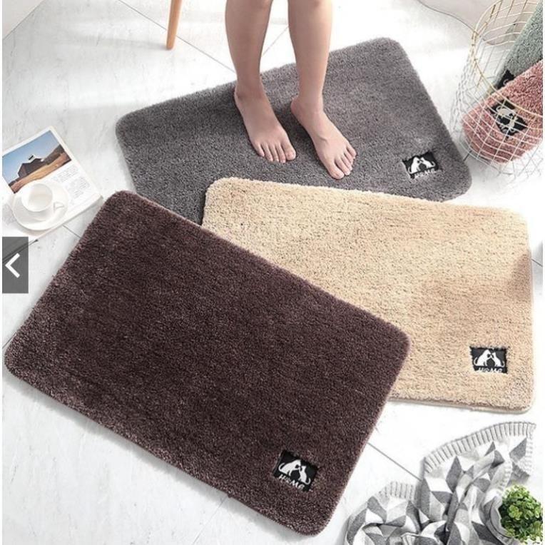 ComBo 5 Thảm Lau Chân Lông Cừu Len Mịn Mềm Đế Cao Su - Thấm Hút Nước - Chống Trượt KT 40x60 cm