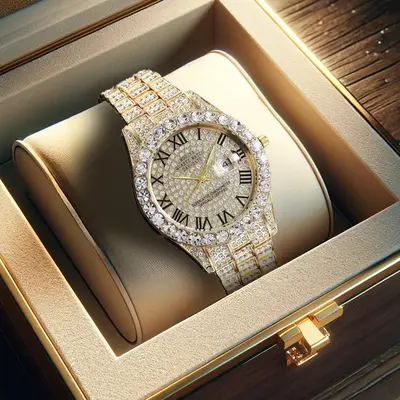 Fake diamond rolex amazon hotsell