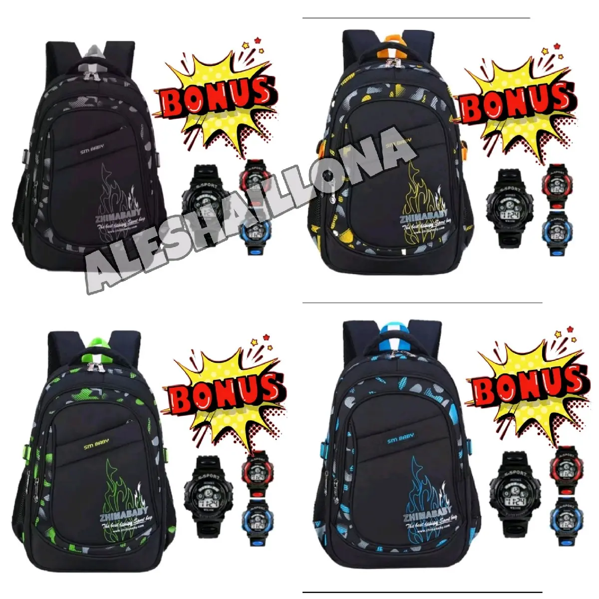 TAS ANAK LAKI LAKI SD SMP TAS SEKOLAH ANAK TAS RANSEL ANAK SEKOLAH Fashion tahan air atletis dasar dicuci dengan tangan saja t as
