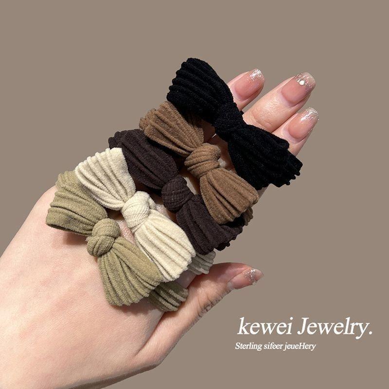 Product Introduction of Butterfly Knot 2024 Women Adult Children Ponytail Hair Ties Non-Damaging Hair Bands Towel Roll Braided Hair Ties 11