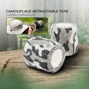 FORAUTO Camouflage Retractable Tape Hunting Survival Lakban 4.5M 50mm - H10