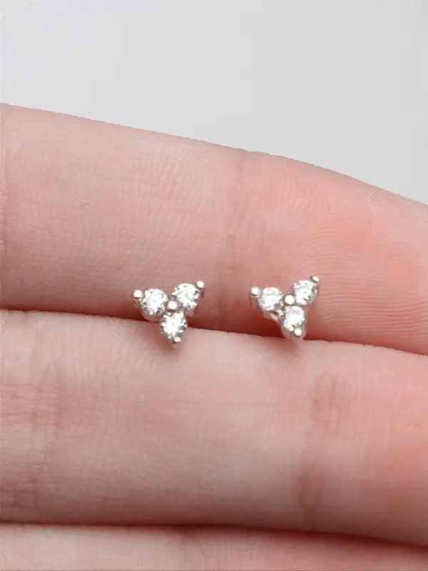 1 Pair Women's Elegant Rhinestone Decorated Stud Earrings, Casual Trendy Stud Earrings, Fashionable Jewelry for Women for Daily & Party Decoration 7