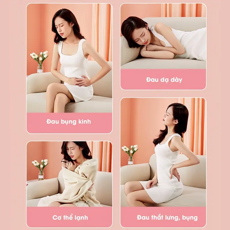 Bảo hành 2 năm lỗi 1 đổi 1 trong 60 ngày đai chườm ấm bụng cho bạn gái tới kì dâu 1