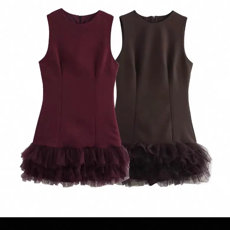 VÁY BABYDOLL PHỐI LƯỚI ĐÍNH ĐÁ váy chất umi