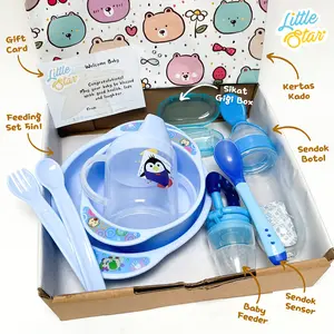 Hampers Baby Gift Box Feeding Set Paket Perlengkapan Makan Mpasi Bayi Baru Lahir Newborn Garpu Piring