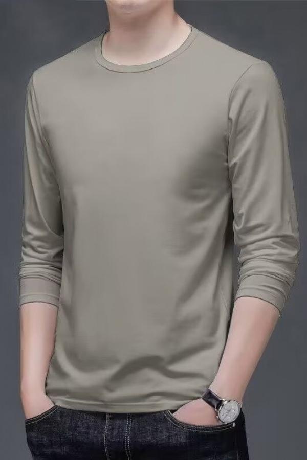Product Introduction of T Shirt for Men Fashion Brand Ins Cotton Loose Long Sleeve Men's Top Clothing Coat round Neck Loose Pullover Autumn and Winter All-Matching National Fashion 29
