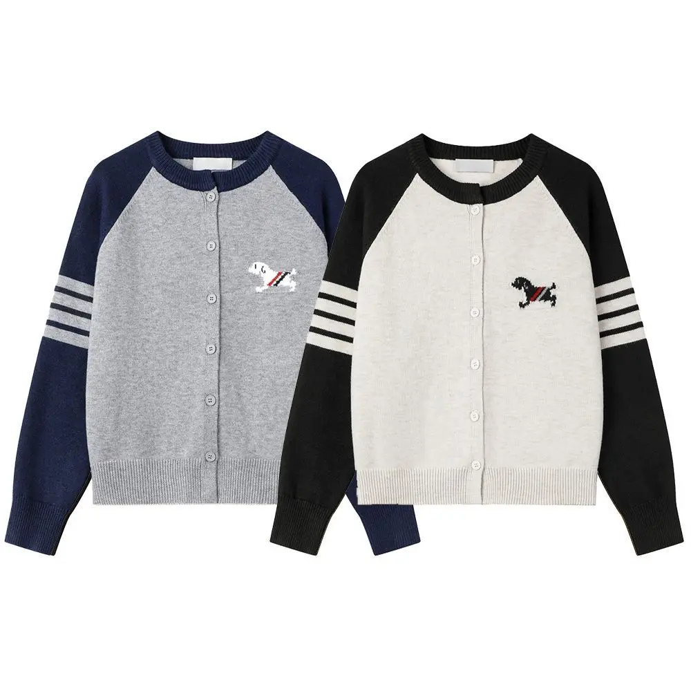 Áo Khoác Len Thêu Cổ Thuyền Dành Cho Nam Và Nữ, Dáng Rộng Vừa Vặn, Áo Cardigan Dệt Kim, Thích Hợp Cho Mùa Xuân Và Mùa Thu, Hàng Mới Về Năm 2025 Menswear