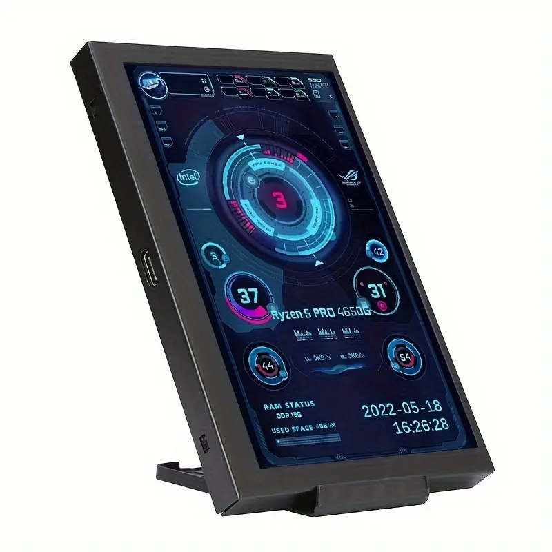 5-Inch IPS LCD Secondary Screen Monitor - Vibrant Display, USB-C Connectivity, Compatible with CPU, GPU, RAM, HDD, and AIDA64 - Brand New Product