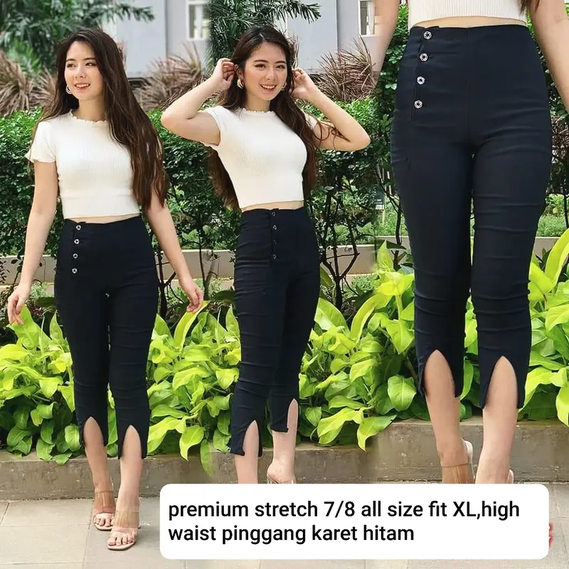 AP - CELANA freya Bahan sofjeans super street, kancing hidup, pj 78cm, lp90cm 1
