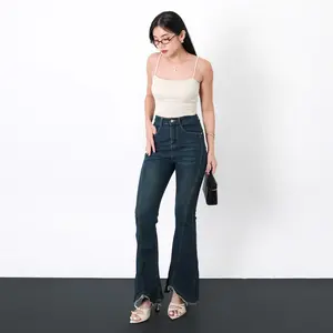 [LUXE.DLABEL] - NEW 357 jeans | Celana Highwaist Cutbray Jeans wanita Fit & Flare jeans wanita bootcut Strech Soft