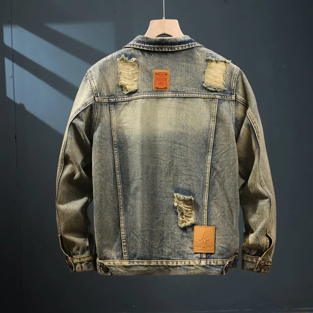 5101 Áo Khoác Denim Nam, Phong Cách Cổ Điển Thời Trang Giặt Sạch, Chất Lượng Cao Menswear Jacket aokhoac nam áo  khoác áo  khoác