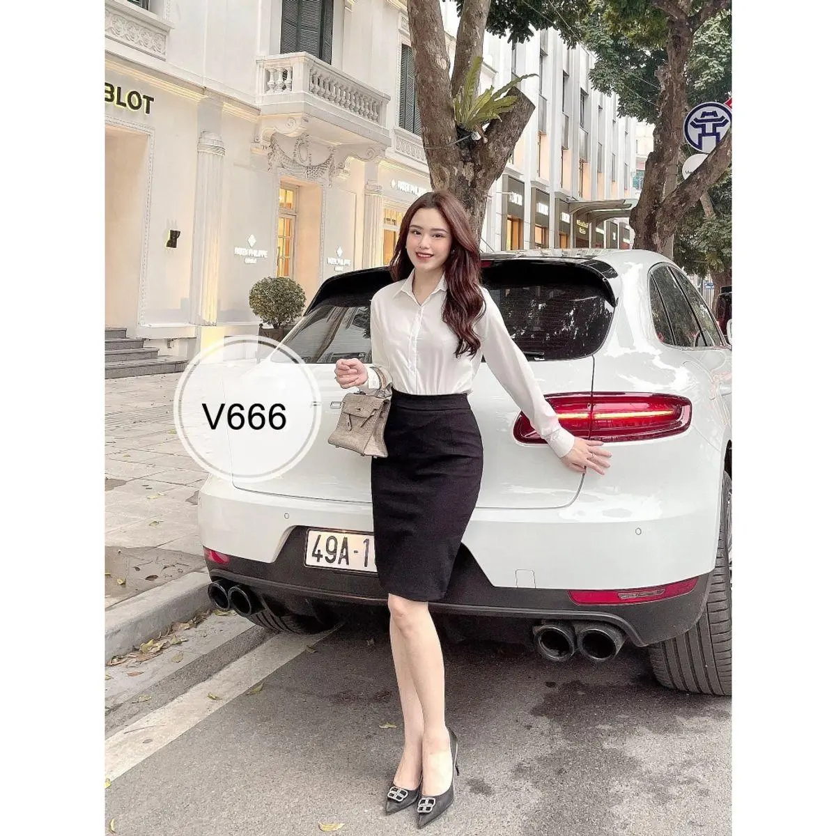 Chân Váy Công Sở Dáng Bút Chì Có Túi Váy Bút Chì Ngắn Ôm Body Dài 53cm [V666-53cm]